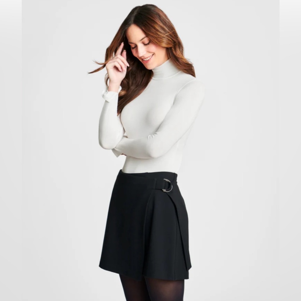 💖New! SPANX Ponte Wrap Mini Skirt - Black - Size Medium SPANXsmooth Collection💖 - Picture 8 of 8